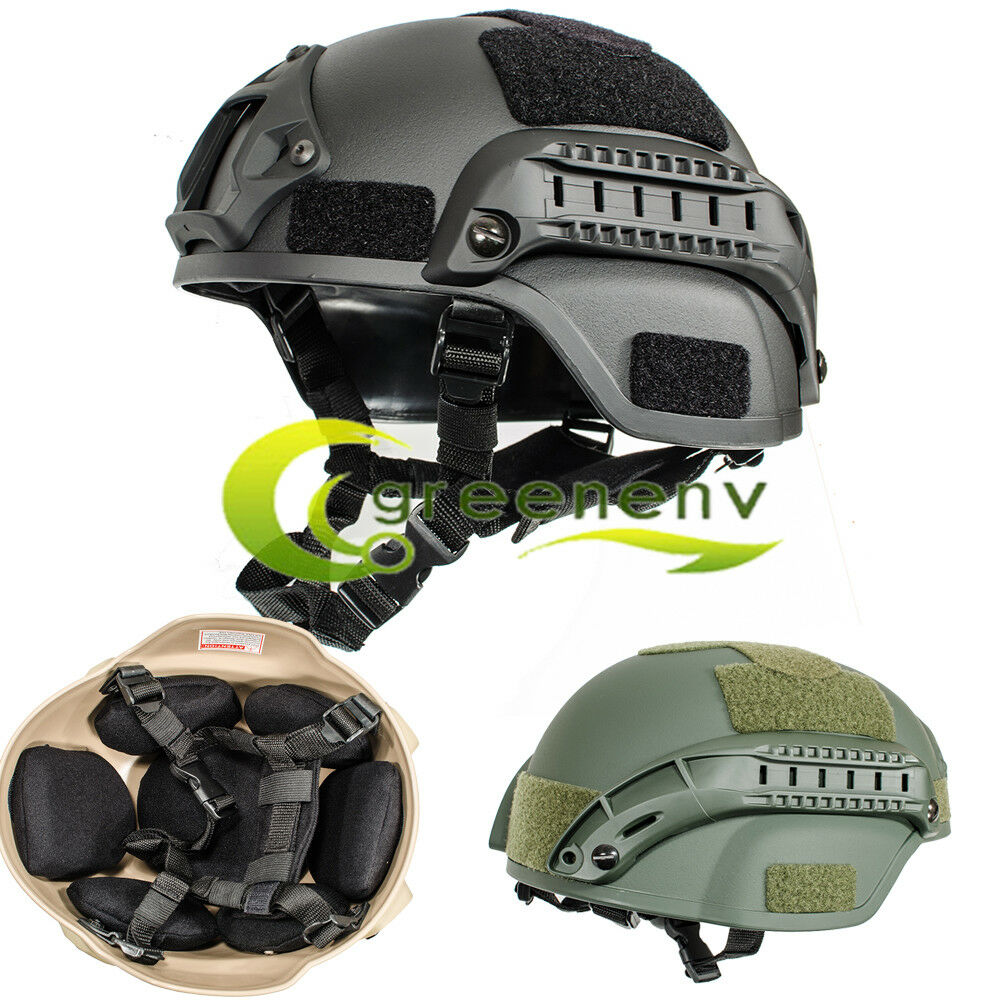 Military Tactical Combat Mich2000 Simplified Action Hunting Helmet W/ Airsoft Us