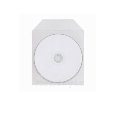 200 Cpp Clear Plastic Sleeve Bag Envelope With Flap For Cd Dvd Disc 60 Microns