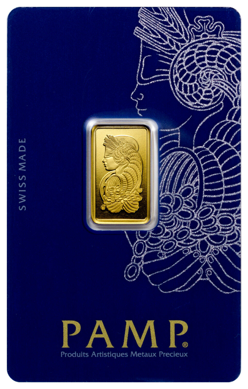 Pamp Suisse 5 Gram .9999 Gold Bar - Fortuna With Assay Sku29096