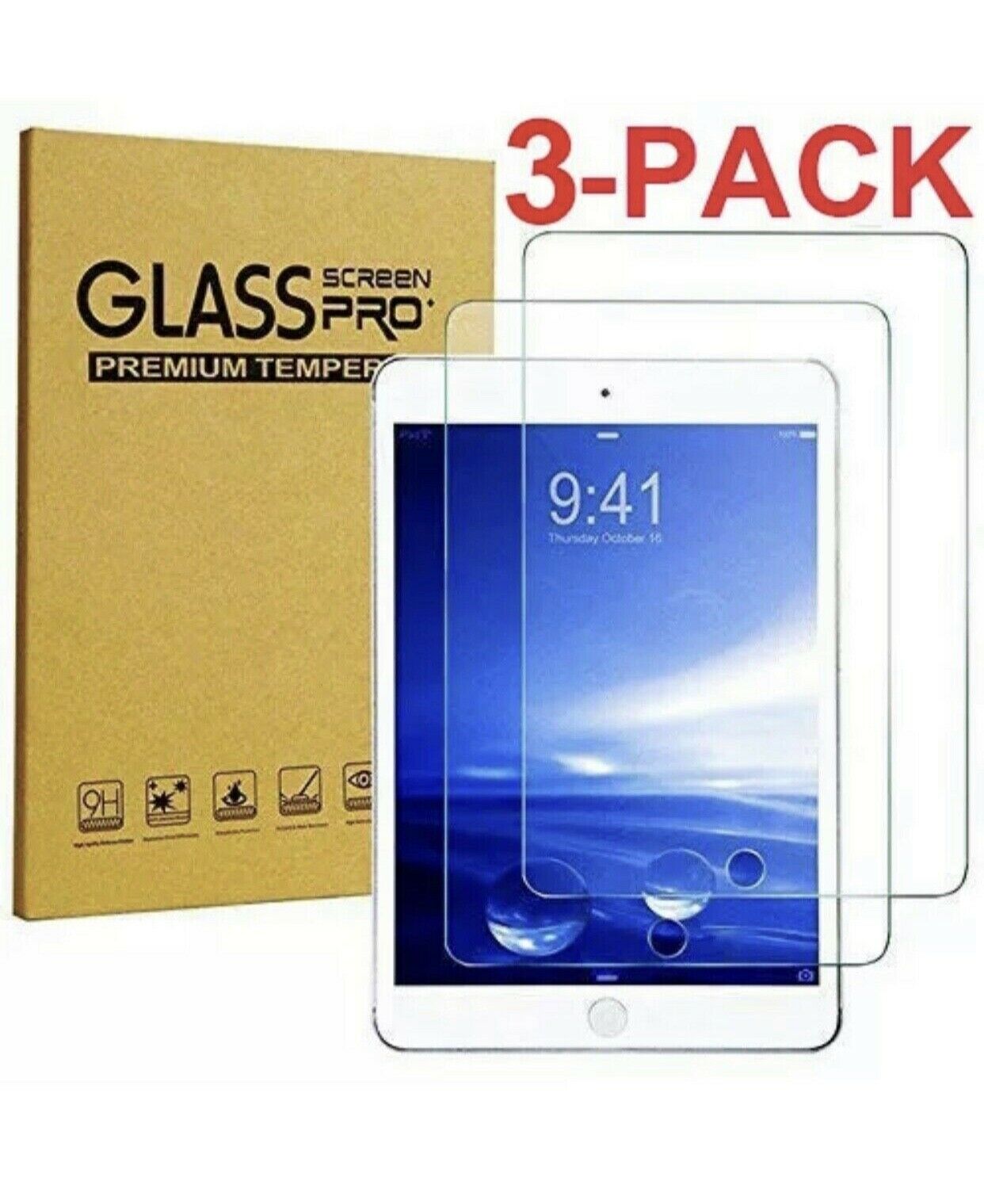 [3-pack] Tempered Glass Screen Protector For Apple Ipad 8th Generation 2020 10.2