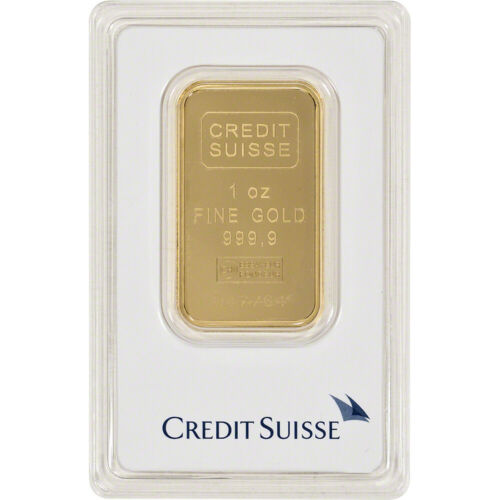 1 Oz. Gold Bar - Credit Suisse - 99.99 Fine In Assay