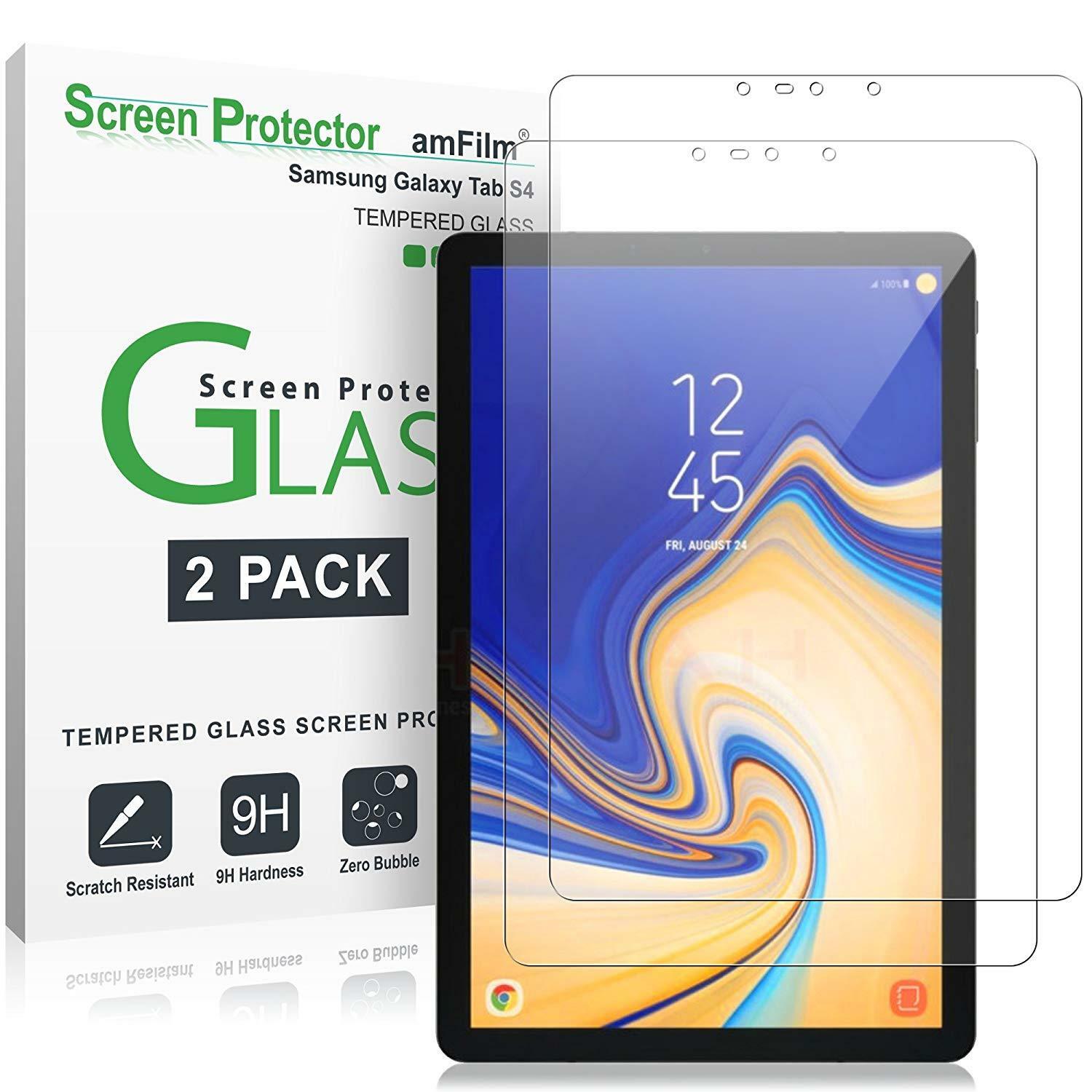 Samsung Galaxy Tab S4 Amfilm Premium Tempered Glass Screen Protector (2 Pack)