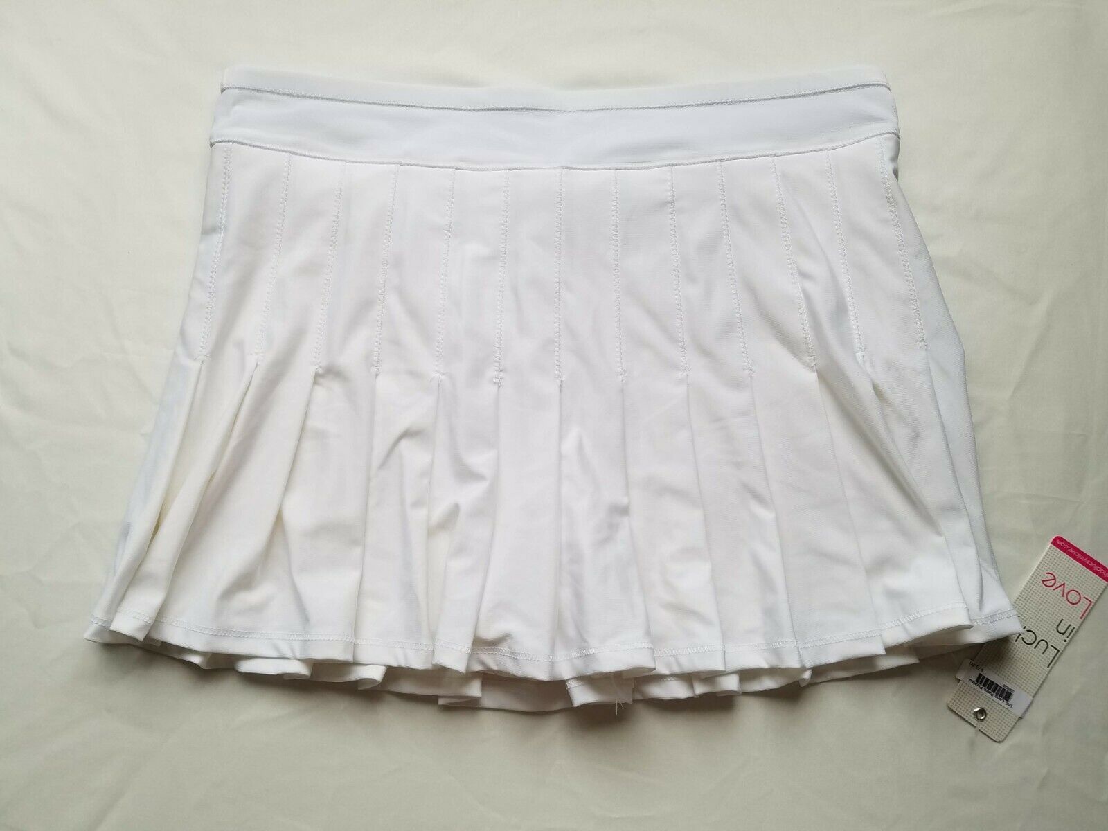 1 Nwt Women's Lucky In Love Skort, Size: Large, Color: White (j313)