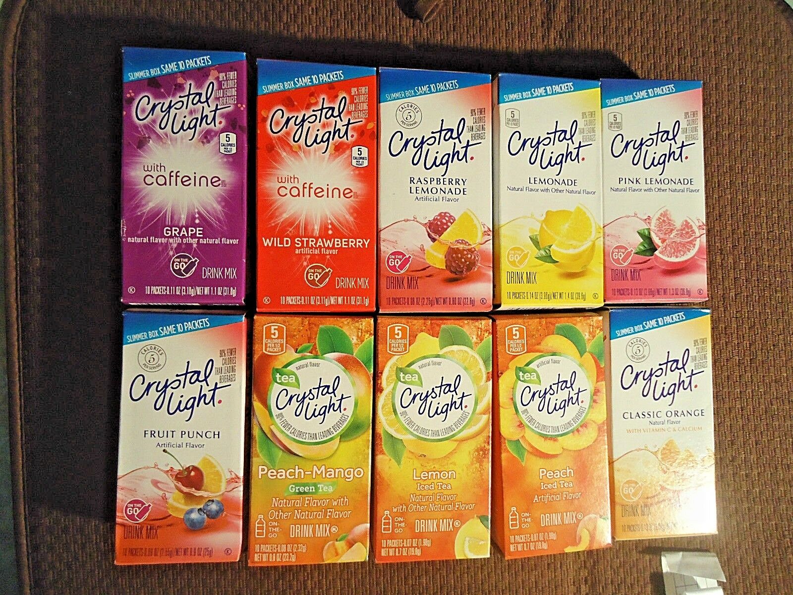 10 Packets  Crystal Light On The Go   Many Flavors To Choose From