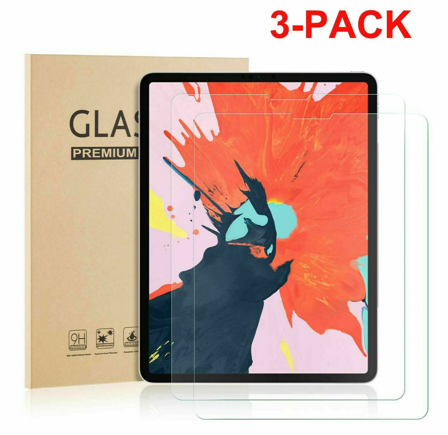 3-pack Tempered Glass Screen Protector For Apple Ipad Pro 11 Inch 2020 Model